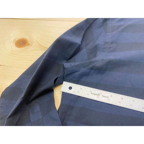 Proper Cloth Shirt Mens XL Blue Navy Button Up Long Sleeve Linen Casual - Picture 3 of 9